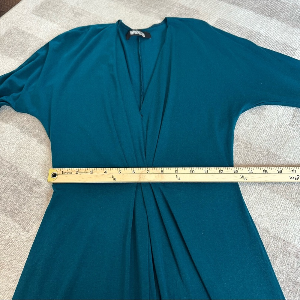 Reformation Carter Dress Teal (Size S) - Picture 9 of 10